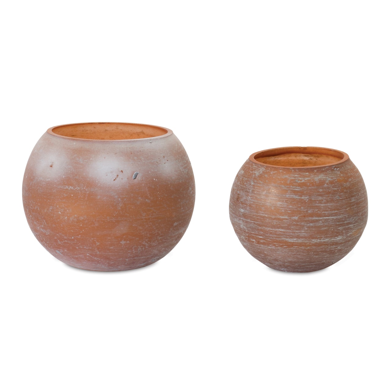 Brushed Gold Glass Orb Votive Candle Holder Set